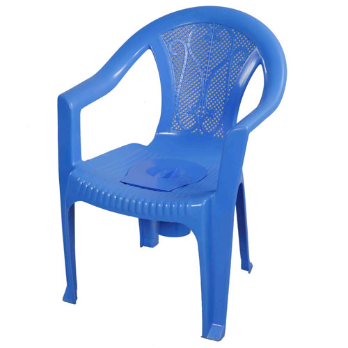 Chair Commode with Arm -SM Blue