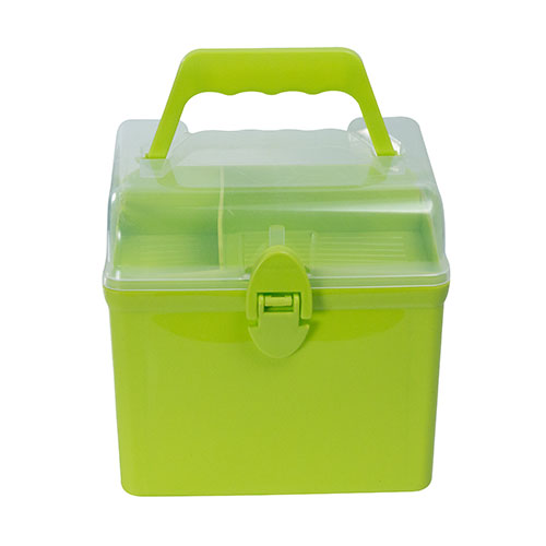 Medicine Storage Box Square Lime Green